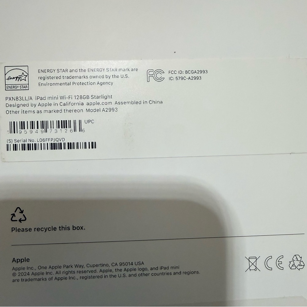 Apple iPad mini 7th generation (2024) 128gb WiFi Starlight Engraved - Picture 10 of 11